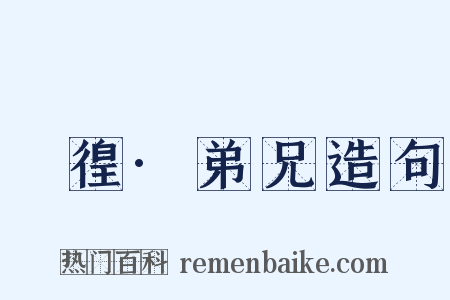 徬徨·弟兄造句是什么意思的图片